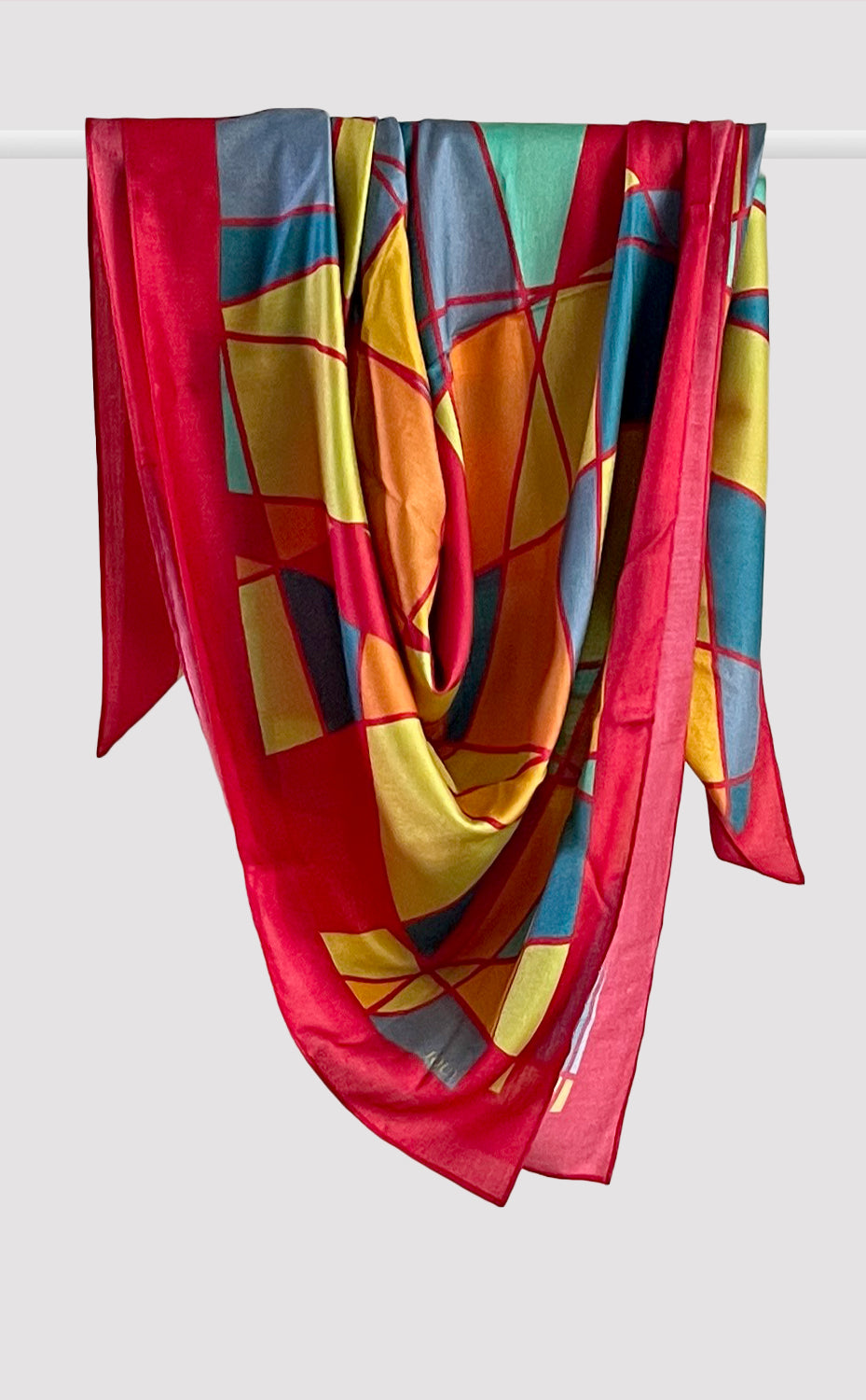 Jouy Red Scarf