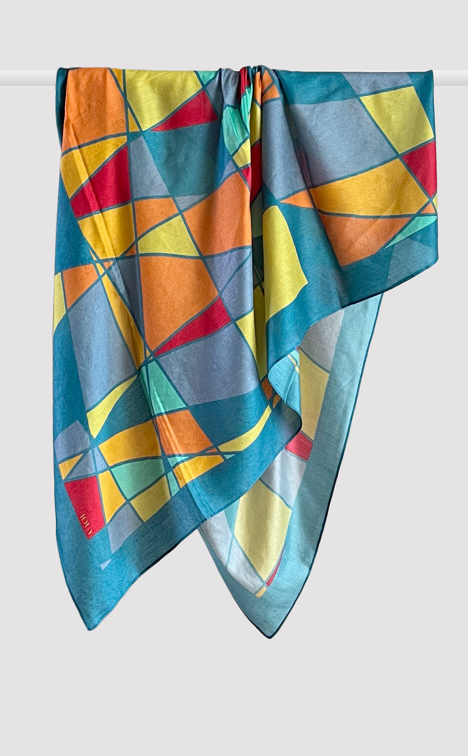 Jouy Teal Scarf